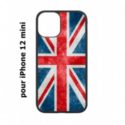 Coque noire pour Iphone 12 MINI Drapeau Royaume uni - United Kingdom Flag