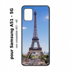 Coque noire pour Samsung Galaxy A51 - 5G Tour Eiffel Paris France