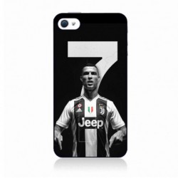 Coque noire pour IPHONE X Ronaldo CR7 Juventus Foot numéro 7