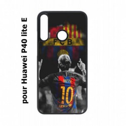 Coque noire pour Huawei P40 Lite E Lionel Messi 10 FC Barcelone Foot