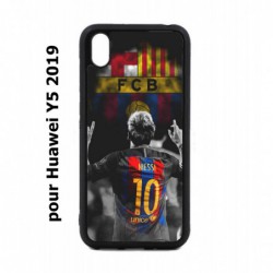Coque noire pour Huawei Y5 2019 Lionel Messi 10 FC Barcelone Foot