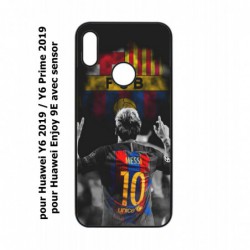 Coque noire pour Huawei Y6 2019 / Y6 Prime 2019 Lionel Messi 10 FC Barcelone Foot