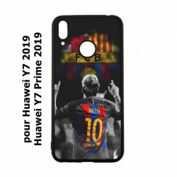 Coque noire pour Huawei Y7 2019 / Y7 Prime 2019 Lionel Messi 10 FC Barcelone Foot