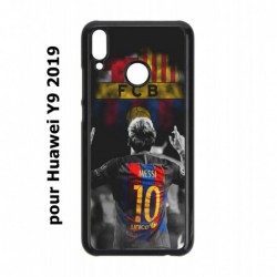 Coque noire pour Huawei Y9 2019 Lionel Messi 10 FC Barcelone Foot
