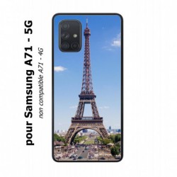 Coque noire pour Samsung Galaxy A71 - 5G Tour Eiffel Paris France