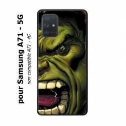 Coque noire pour Samsung Galaxy A71 - 5G Monstre Vert Hulk Hurlant