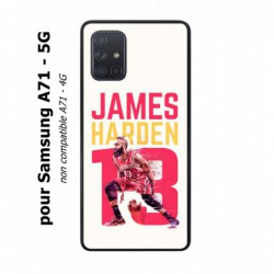 Coque noire pour Samsung Galaxy A71 - 5G star Basket James Harden 13 Rockets de Houston