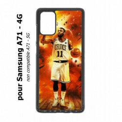Coque noire pour Samsung Galaxy A71 - 4G star Basket Kyrie Irving 11 Nets de Brooklyn