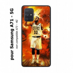 Coque noire pour Samsung Galaxy A71 - 5G star Basket Kyrie Irving 11 Nets de Brooklyn