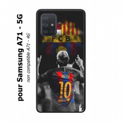 Coque noire pour Samsung Galaxy A71 - 5G Lionel Messi 10 FC Barcelone Foot