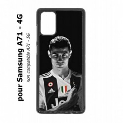 Coque noire pour Samsung Galaxy A71 - 4G Cristiano Ronaldo Club Foot Turin