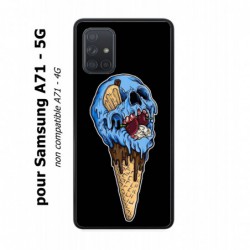 Coque noire pour Samsung Galaxy A71 - 5G Ice Skull - Crâne Glace - Cône Crâne - skull art