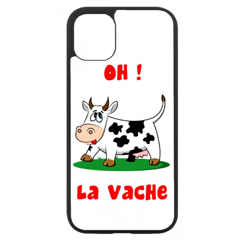 Coque noire pour iPhone XS Max Oh la vache - coque humorisitique
