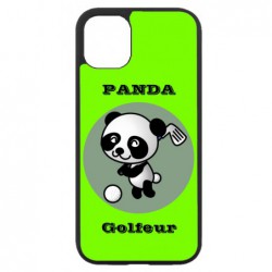 Coque noire pour IPAD 2 3 et 4 Panda golfeur - sport golf - panda mignon