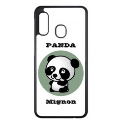 Coque noire pour Samsung Galaxy A20s Panda tout mignon