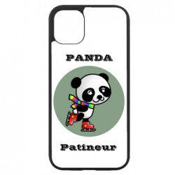 Coque noire pour IPAD 2 3 et 4 Panda patineur patineuse - sport patinage