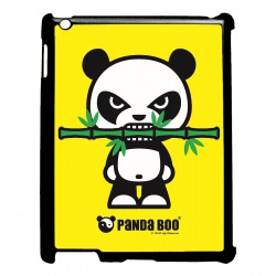Coque noire pour IPAD 2 3 et 4 PANDA BOO© Bamboo à pleine dents - coque humour