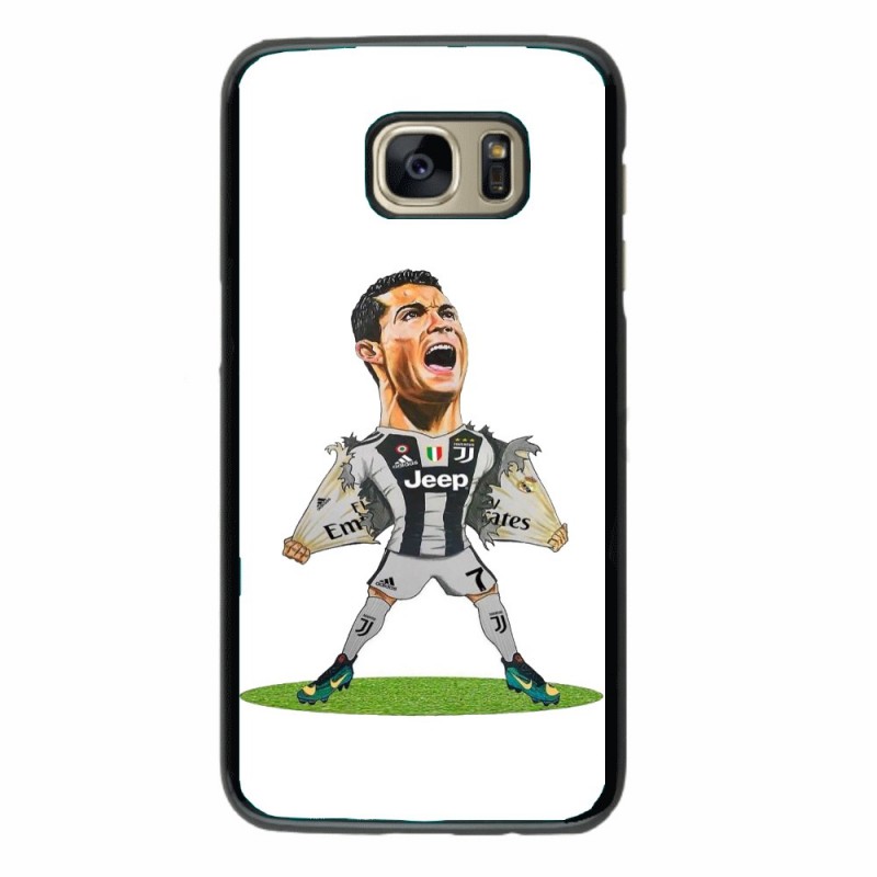 Coque noire pour Samsung J510 Cristiano Ronaldo Juventus Turin Football - Ronaldo super héros