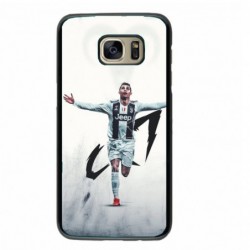 Coque noire pour Samsung S9 Cristiano Ronaldo Juventus Turin Football CR7