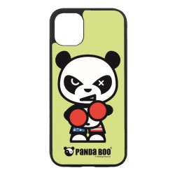 Coque noire pour Iphone 11 PANDA BOO© Boxeur - coque humour