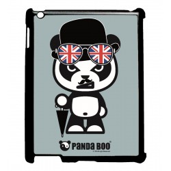 Coque noire pour IPAD 2 3 et 4 PANDA BOO© So British  - coque humour