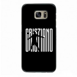 Coque noire pour Samsung S9 PLUS Cristiano Ronaldo Juventus Turin Football gros caractères