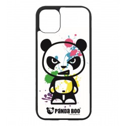 Coque noire pour Iphone 12 et 12 PRO PANDA BOO© paintball color flash - coque humour