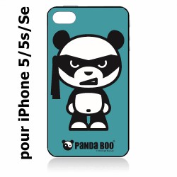 Coque noire pour IPHONE 5/5S et IPHONE SE.2016 PANDA BOO© bandeau kamikaze banzaï - coque humour