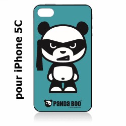 Coque noire pour IPHONE 5C PANDA BOO© bandeau kamikaze banzaï - coque humour