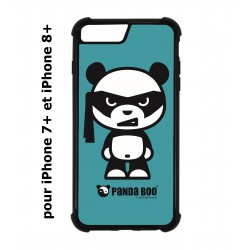 Coque noire pour IPHONE 7 PLUS/8 PLUS PANDA BOO© bandeau kamikaze banzaï - coque humour