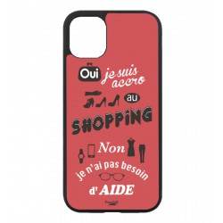 Coque noire pour OnePlus 7 ProseCafé© coque Humour : OUI je suis accro au Shopping