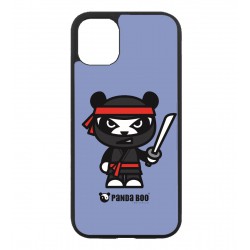 Coque noire pour Iphone 12 et 12 PRO PANDA BOO© Ninja Boo noir - coque humour