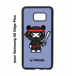 Coque noire pour Samsung Galaxy S6 Edge Plus PANDA BOO© Ninja Boo noir - coque humour