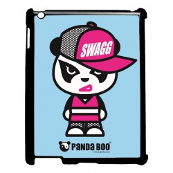 Coque noire pour IPAD 2 3 et 4 PANDA BOO© Miss Panda SWAG - coque humour
