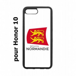 Coque noire pour Honor 10 Logo Normandie - Écusson Normandie - 2 léopards