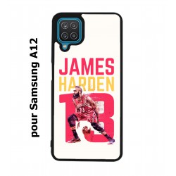 Coque noire pour Samsung Galaxy A12 star Basket James Harden 13 Rockets de Houston