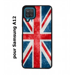 Coque noire pour Samsung Galaxy A12 Drapeau Royaume uni - United Kingdom Flag