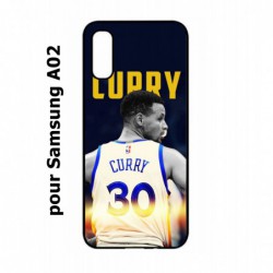 Coque noire pour Samsung Galaxy A02 Stephen Curry Golden State Warriors Basket 30