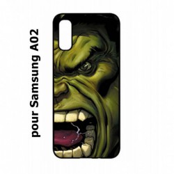 Coque noire pour Samsung Galaxy A02 Monstre Vert Hulk Hurlant