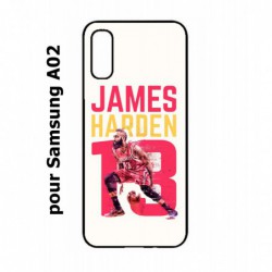 Coque noire pour Samsung Galaxy A02 star Basket James Harden 13 Rockets de Houston