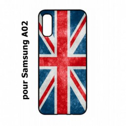 Coque noire pour Samsung Galaxy A02 Drapeau Royaume uni - United Kingdom Flag