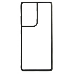 Coque pour Samsung Galaxy S21 Ultra Coque cheval blanc - tête de cheval - coque noire TPU souple (Galaxy S21 Ultra)