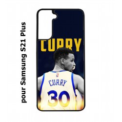 Coque noire pour Samsung Galaxy S21 Plus Stephen Curry Golden State Warriors Basket 30