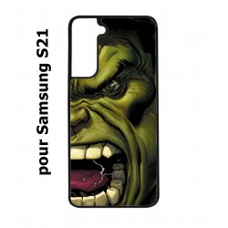 Coque noire pour Samsung Galaxy S21 Monstre Vert Hulk Hurlant