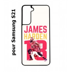Coque noire pour Samsung Galaxy S21 star Basket James Harden 13 Rockets de Houston