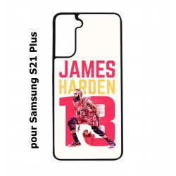 Coque noire pour Samsung Galaxy S21 Plus star Basket James Harden 13 Rockets de Houston