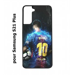 Coque noire pour Samsung Galaxy S21 Plus Lionel Messi FC Barcelone Foot