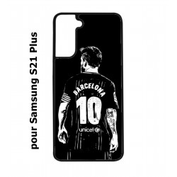 Coque noire pour Samsung Galaxy S21 Plus Lionel Messi FC Barcelone Foot
