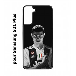Coque noire pour Samsung Galaxy S21 Plus Cristiano Ronaldo Club Foot Turin