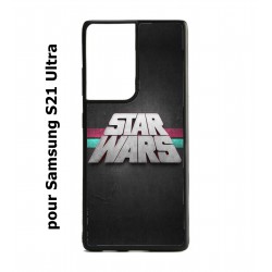 Coque noire pour Samsung Galaxy S21 Ultra logo Stars Wars fond gris - légende Star Wars